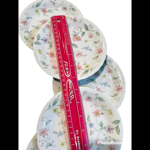 6pcs. Narumi China Party Set, Retro Flower Pattern Plates - Picture 4 of 8